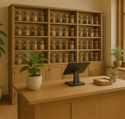 レジカウンターの画像